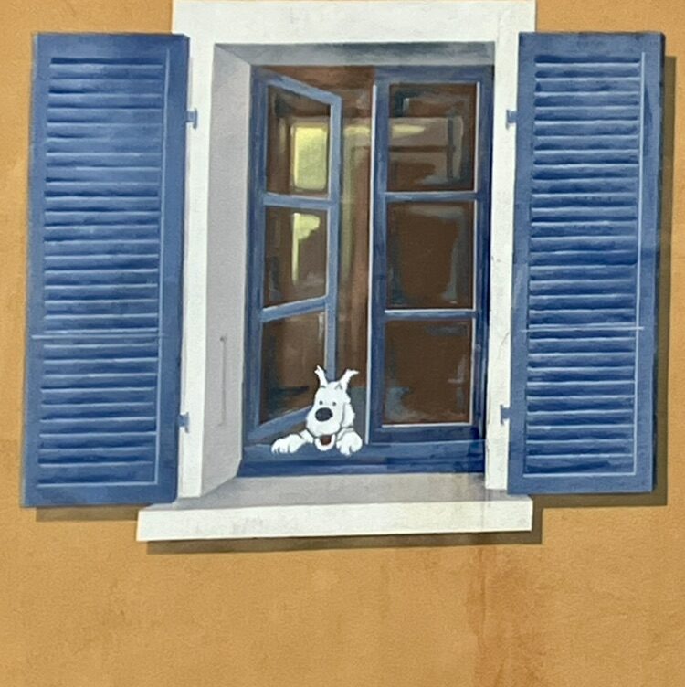 Milou à Gibraltar — Street art de Carolus à La Chaux-de-Fonds