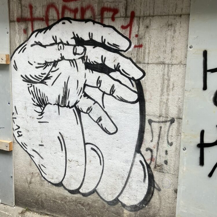 The hand — Street art in Neuchâtel