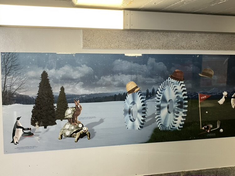 Quai 6 2/3, photomontages de Plonk & Replonk — Street art à La Chaux-de-Fonds