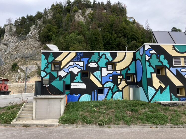 Connection — Street art by DRÜ EGG in Le Locle
