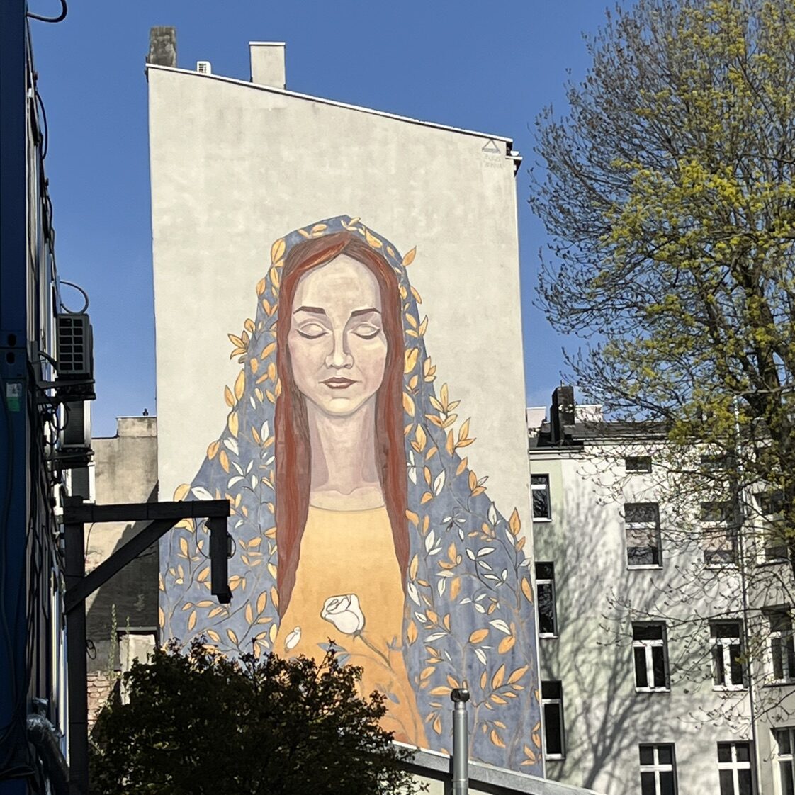 Oblicze piękna (Visage de la beauté) — Street art de Paulina Nawrot à Łódź