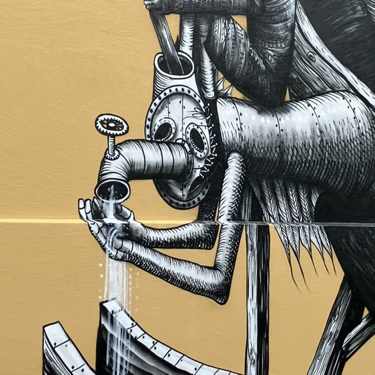 Le Locle and the Water — Street art by PHLEGM in Le Locle