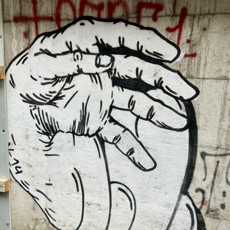 The hand — Street art in Neuchâtel