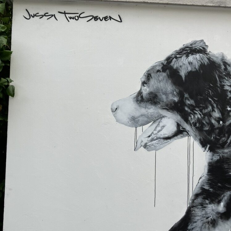 Le contrebandier — Street art de Jussi TwoSeven à Le Locle