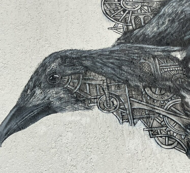 Wounded wing — Street art by Ardif in Le Locle
