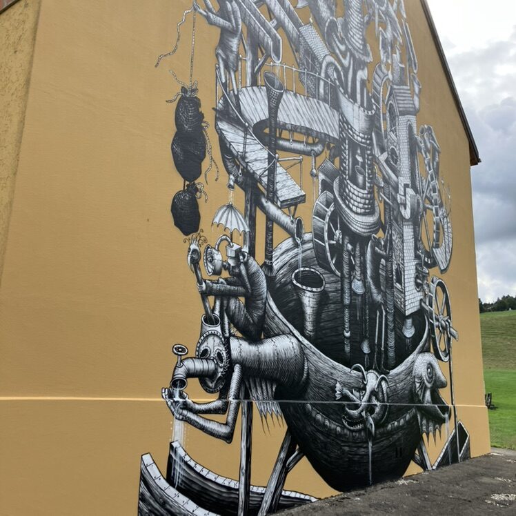 Le Locle and the Water — Street art by PHLEGM in Le Locle