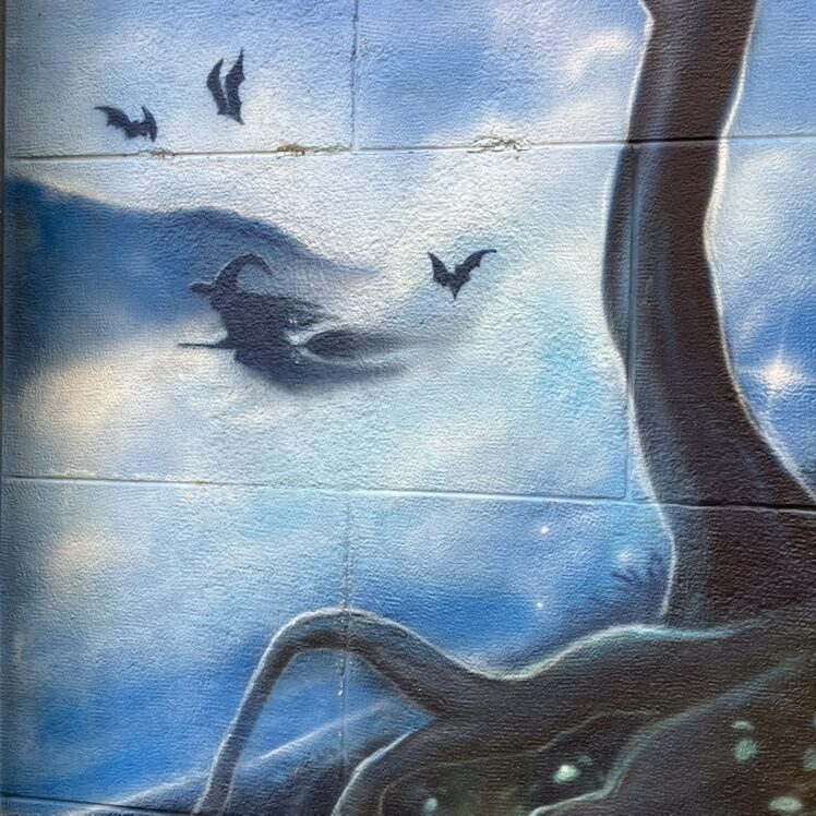 Bouquetins sur l'éperon rocheux — Street art à Neuchâtel