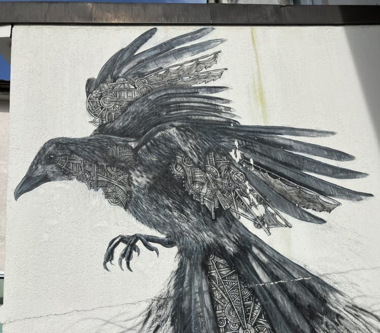 Wounded wing — Street art by Ardif in Le Locle