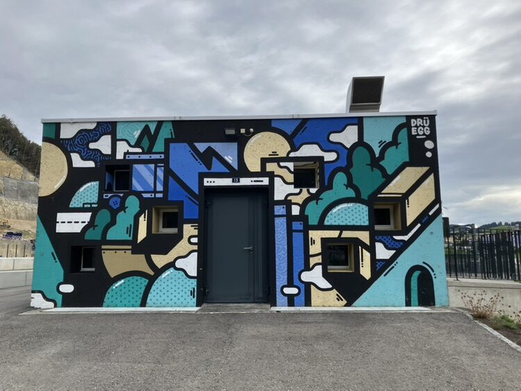 Connection — Street art by DRÜ EGG in Le Locle