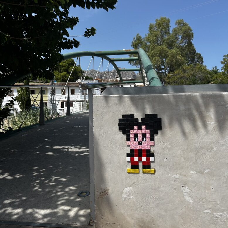 Mickey Mouse in Tile Mosaic — Street art by Astro Boy in Beniarbeig