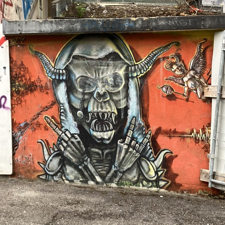 Skull — Street art in Neuchâtel