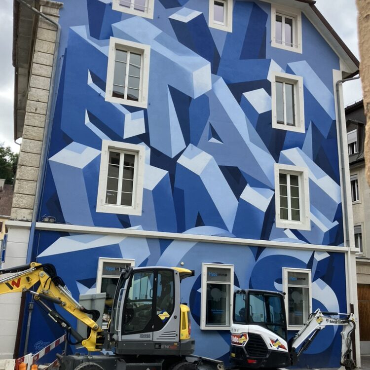 Il était une fois — Street art de Ben Johnston à Le Locle