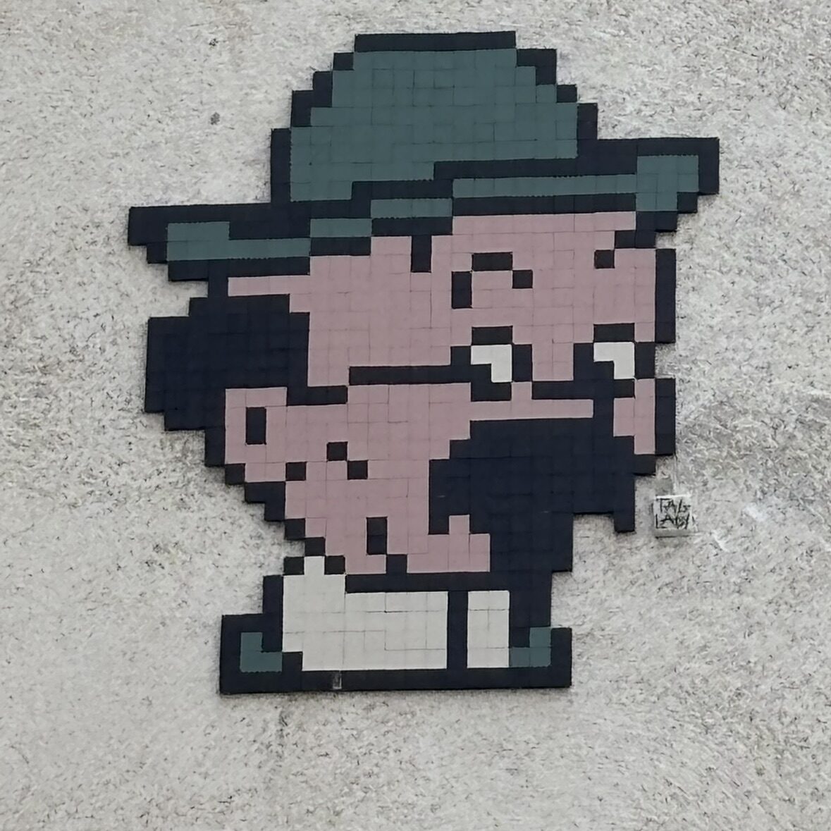 Professor Calculus in Mosaic — Street art by Tag Lady in La Rochelle