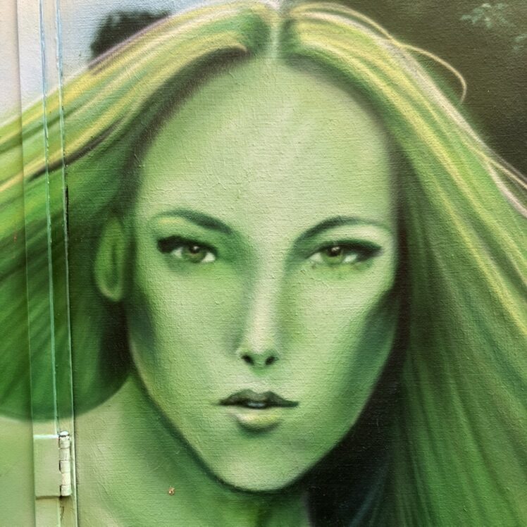 Bouquetins sur l'éperon rocheux — Street art à Neuchâtel