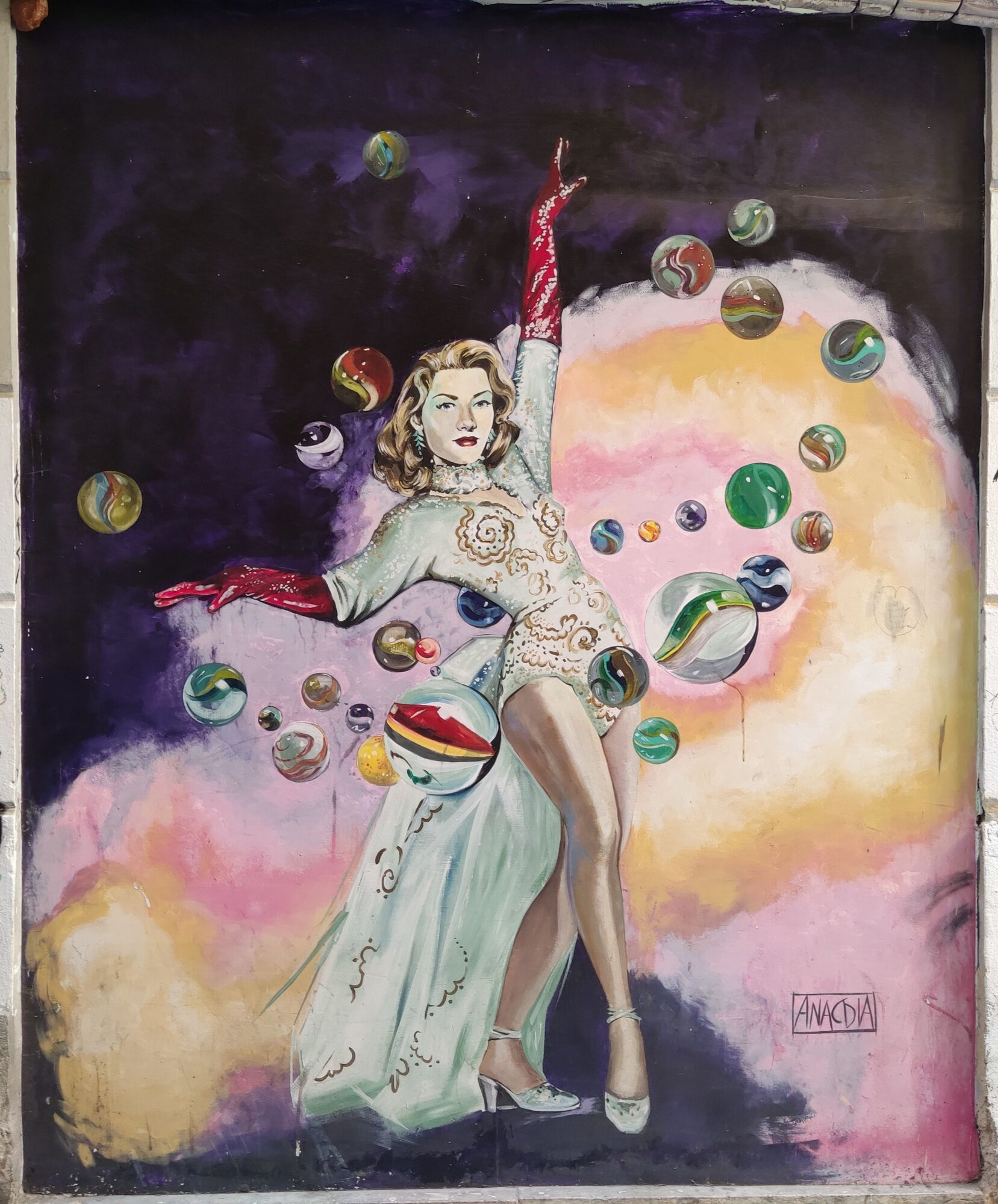 Danseuse aux billes de verre — Street art de Anacdia à València