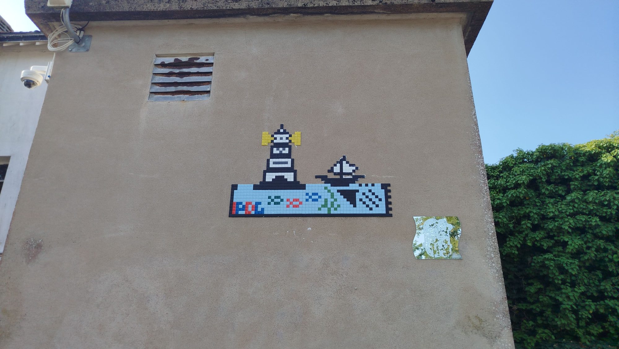 Paysage breton au phare — Street art de IPDO à Vannes
