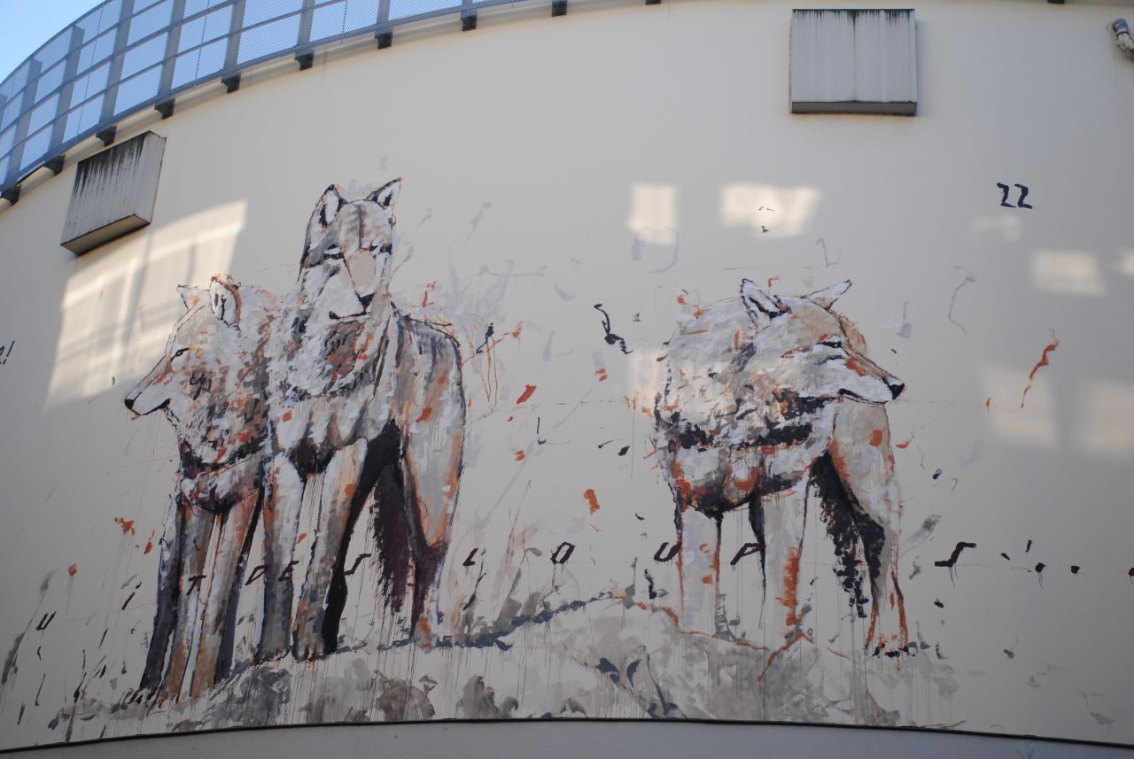 The Wolves — Street art by War in Rennes