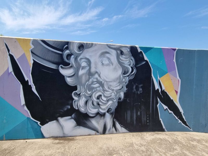 Map of street art in Vallon-Pont-d'Arc (France)