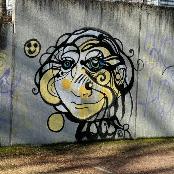 Map of street art in Joué-lès-Tours (France)