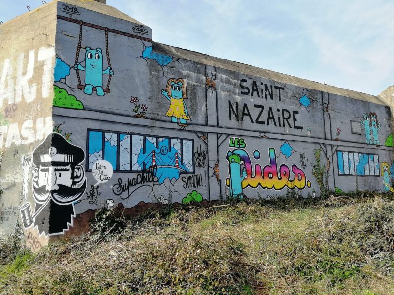 Map of street art in La Plaine-sur-Mer (France)
