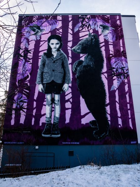 Map of street art in Vantaa (Finland)