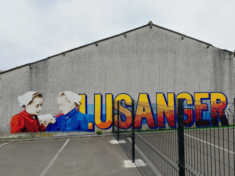 Map of street art in Lusanger (France)