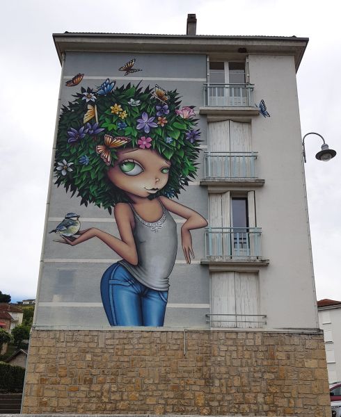 Map of street art in Decazeville (France)