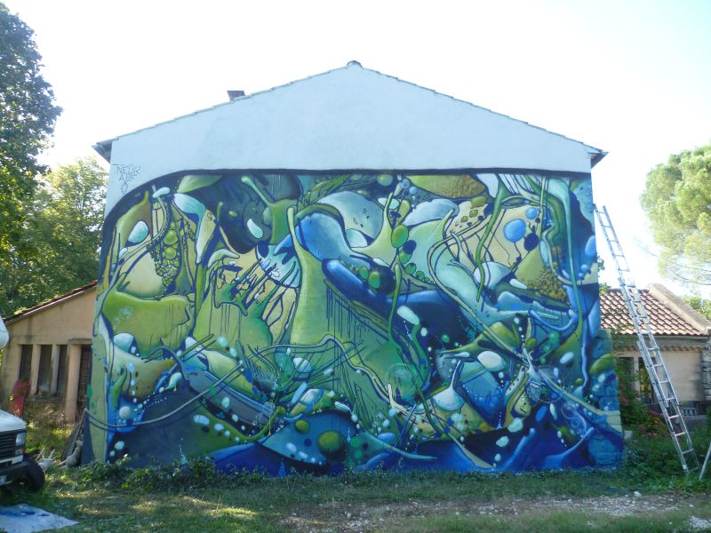 Map of street art in Château-l'Évêque (France)