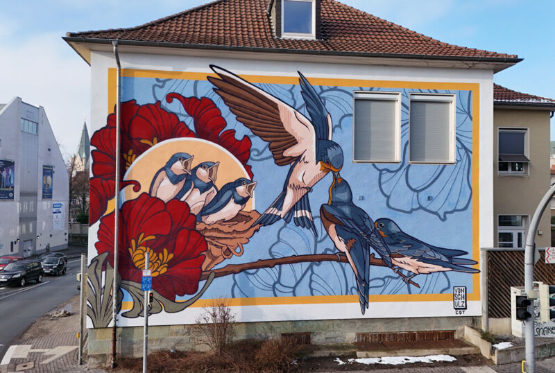 Map of street art in Paderborn (Germany)