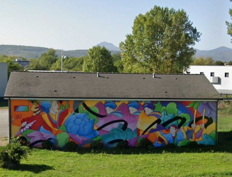 Map of street art in Riom (France)