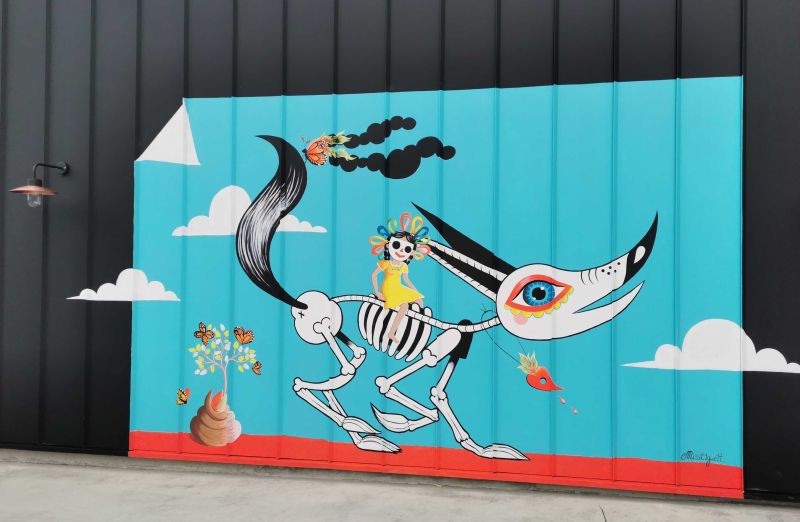 Map of street art in Bain-de-Bretagne (France)