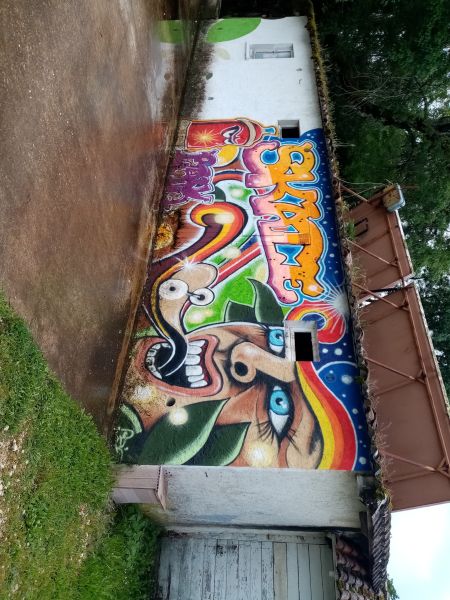 Map of street art in Bourdeilles (France)