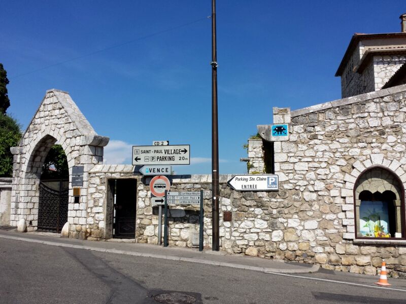 Carte et plan du street art à Saint-Paul-de-Vence (France)