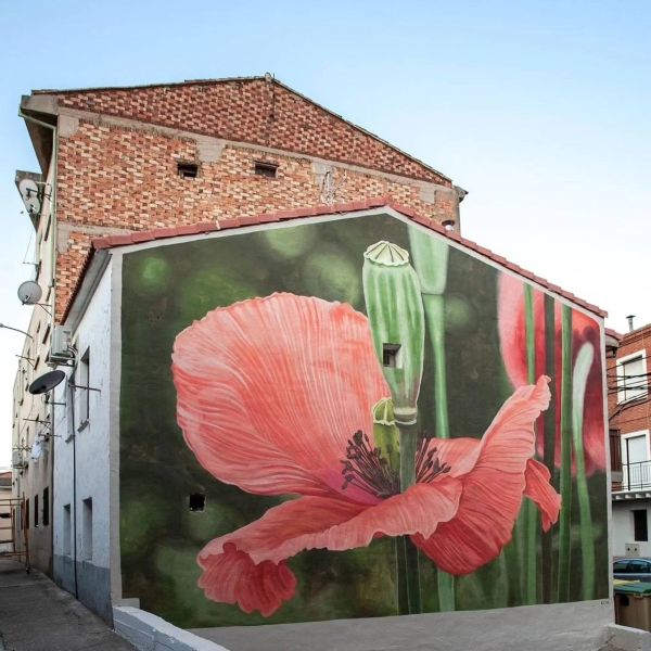 Map of street art in Azagra (Spain)