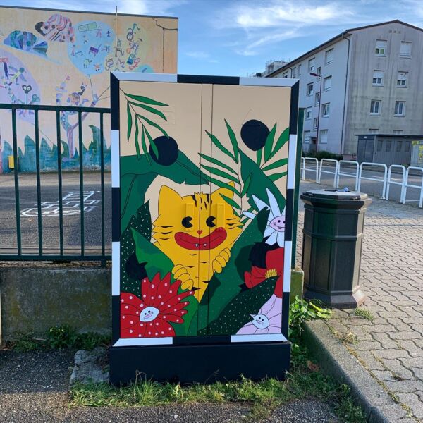 Map of street art in Bischheim (France)