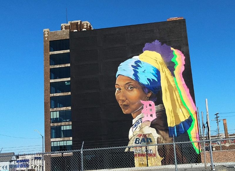 Map of street art in Detroit (United States)