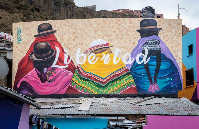 Carte et plan du street art à La Paz (Bolivia)
