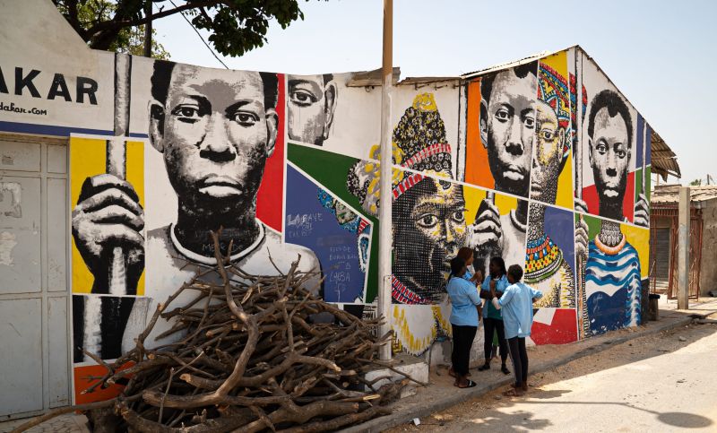 Map of street art in Dakar (Senegal)