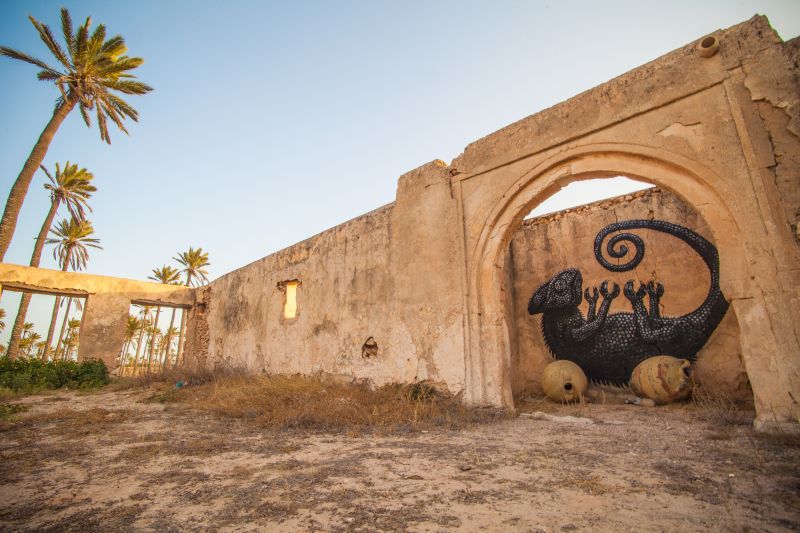 Carte et plan du street art à Erriadh (Tunisia)