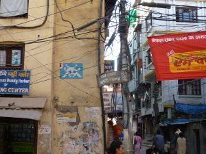 Carte et plan du street art à Kathmandu (Nepal)