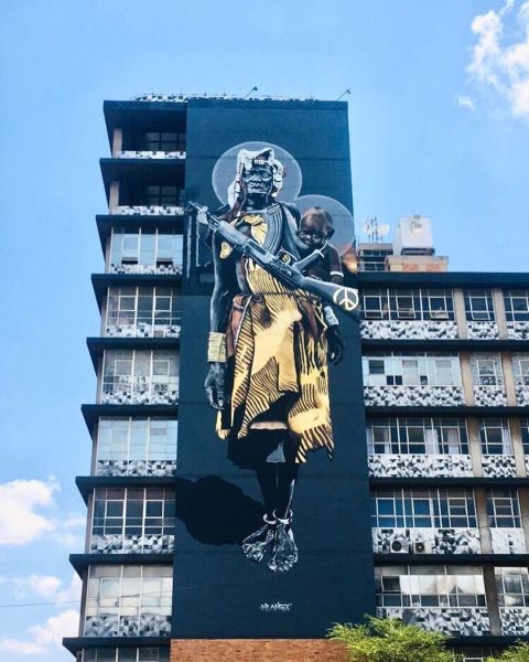 Carte et plan du street art à Johannesburg (South Africa)