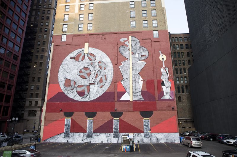 Carte et plan du street art à Chicago (United States)