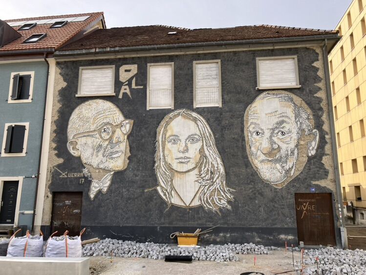 Map of street art in La Chaux-de-Fonds (Switzerland)