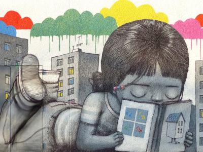 Les enfants aux nuages colorés