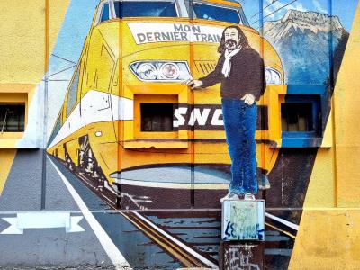 My Last Train — Tribute to a Railway Worker — Street art in Grenoble