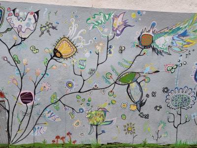 Jardin imaginaire aux fleurs fantastiques V — Street art à Clermont-Ferrand