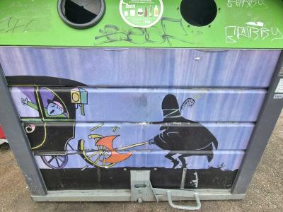 Vélo et figure urbaine — Street art à Strasbourg