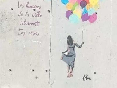 The City Lights Illuminate Your Dreams — Street art in Clermont-Ferrand