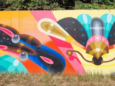 Psychedelic Mural — Organic Creatures — Street art in Strasbourg