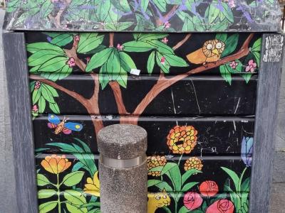 Tropical window — Street art in Strasbourg